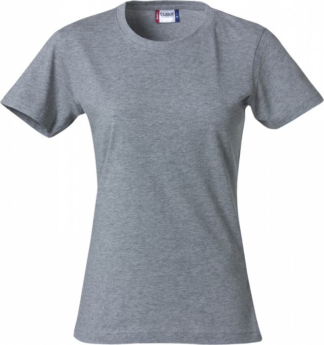 Clique - Basic Bomulds T-Shirt Dame - Grå