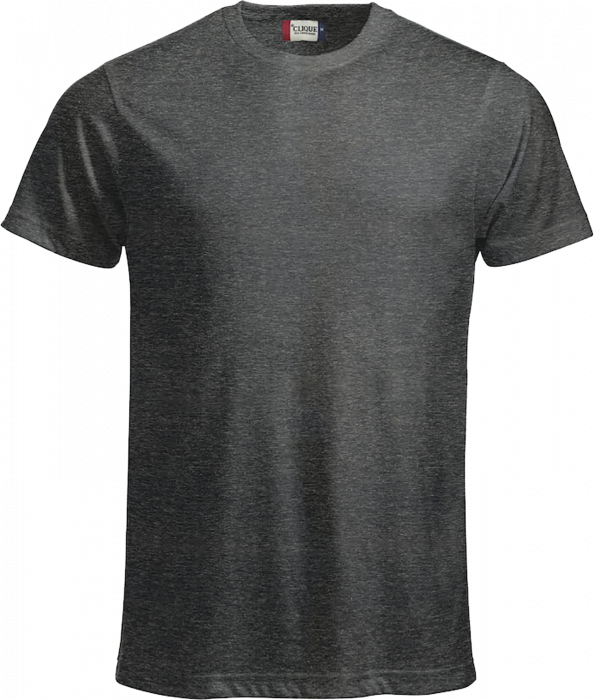 Clique - Klassisk Bomulds T-Shirt - Antracite Meleret