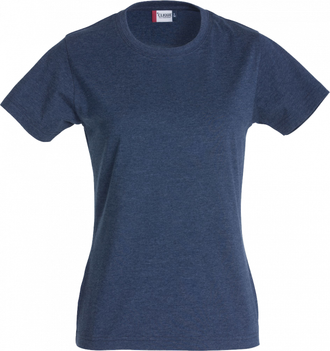 Clique - Klassisk Bomulds T-Shirt Dame - Blå