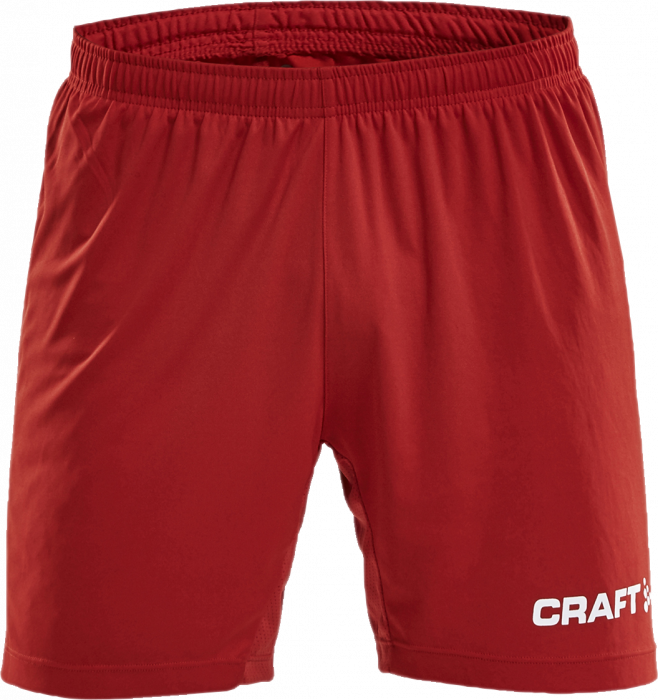 Craft - Progress Contrast Shorts Kids - Rouge & blanc