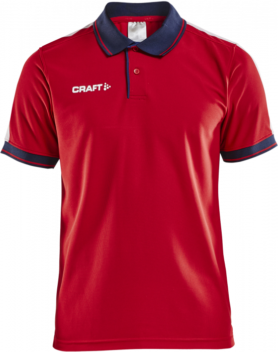 Craft - Pro Control Poloshirt Youth - Rot & marineblau