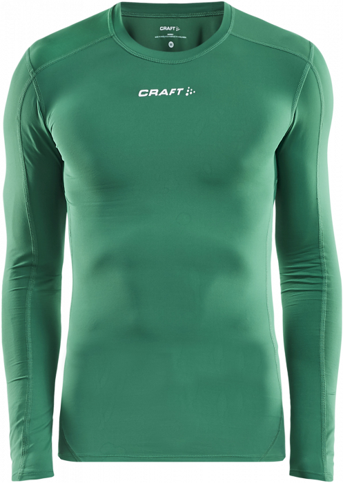 Craft - Pro Control Compression Long Sleeve Youth - Zielony & biały