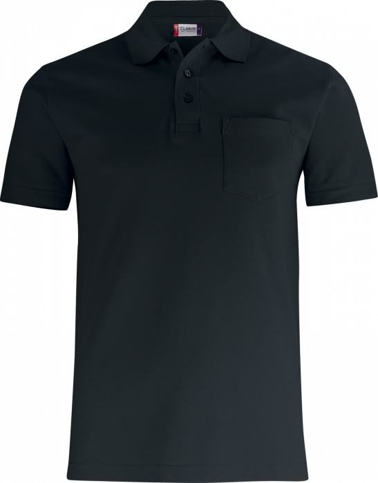 Clique - Basic Polo W. Pocket - Noir