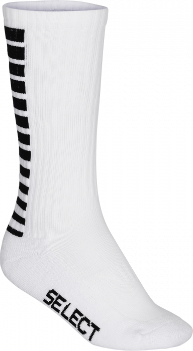 Select - Sports Sock Striped Long - Blanc & noir